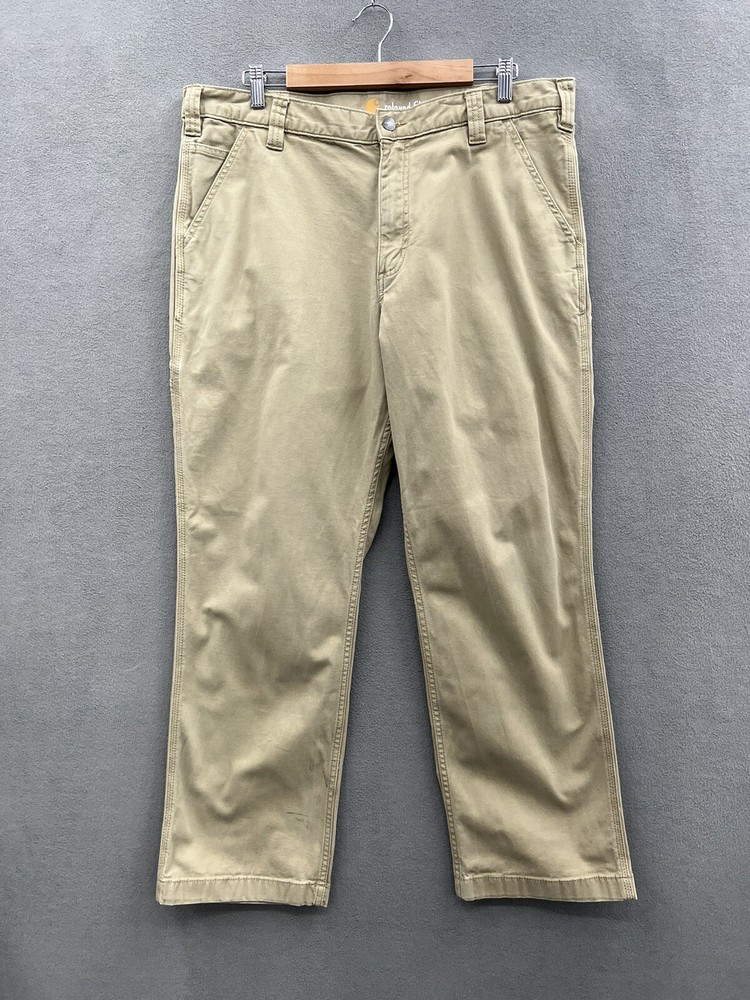Carhartt Relaxed Fit Men’s 38x30 Work Pants Tan Khaki