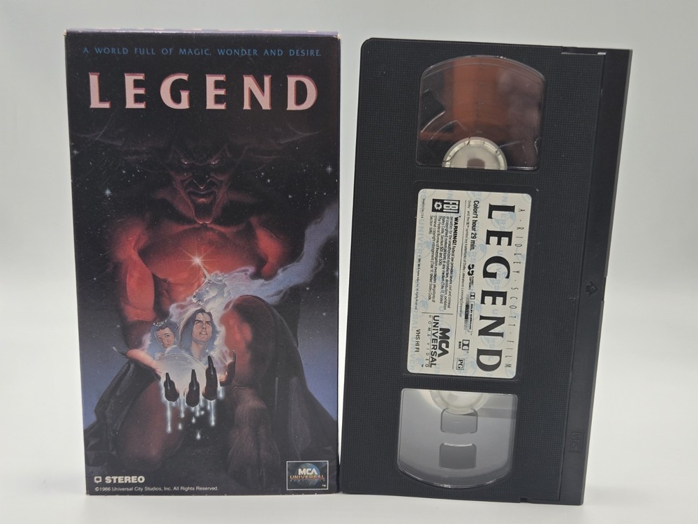 MCA Universal Legend VHS NTSC PG Fantasy Ridley Scott Tom Cruise 1986