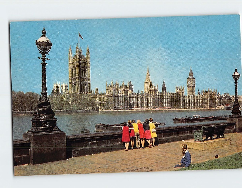 Postcard Houses of Parliament London England
