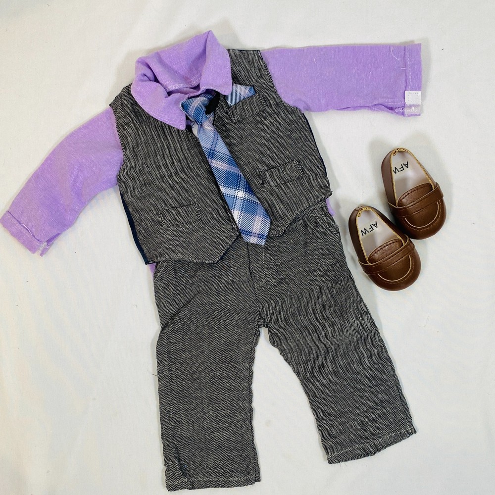 Gray Vest Suit Boy Outfit for 18