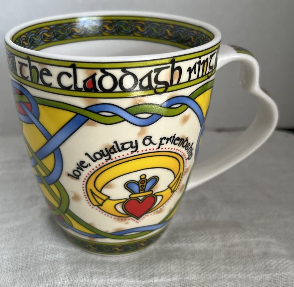 Clara Irish Weave New Bone China Mug Claddagh Ring Cup