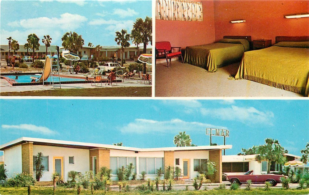 FL, Pensacola Beach, Florida, El-Mar Motel, Multi View, Dexter Press No 15861-C