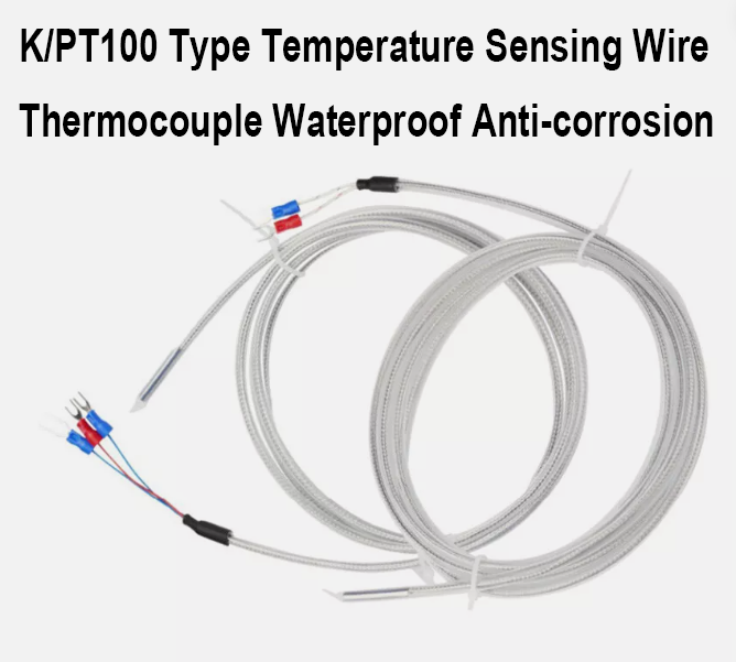 K/PT100 Type Temperature Sensing Wire Thermocouple Waterproof Anti-corrosion