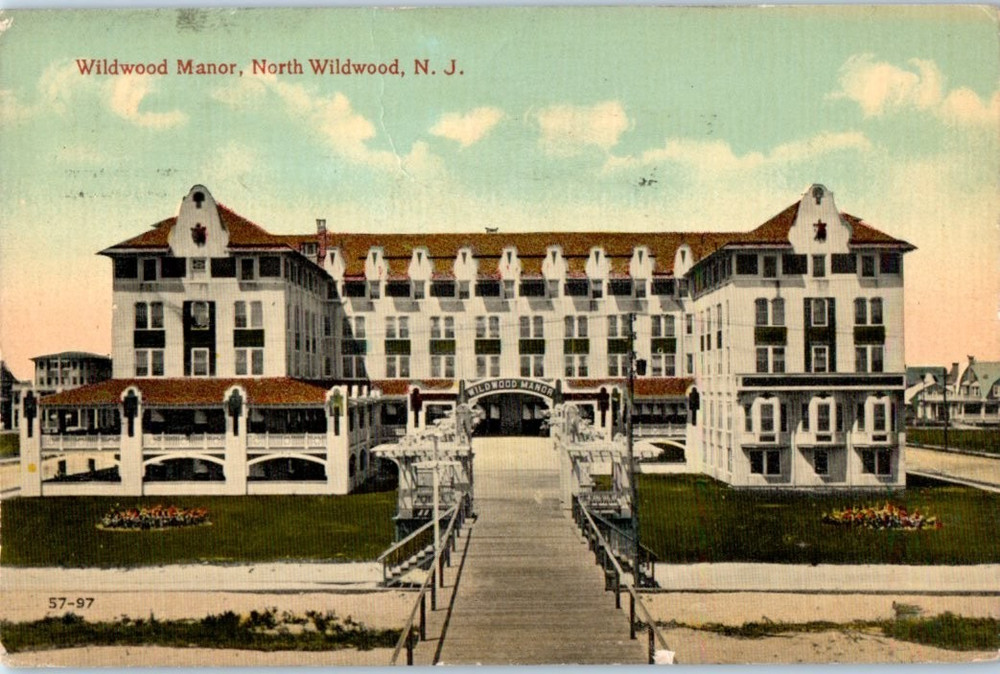 Vintage Postcard 1916 Wildwood Manor Hotel, North Wildwood, New Jersey (NJ)