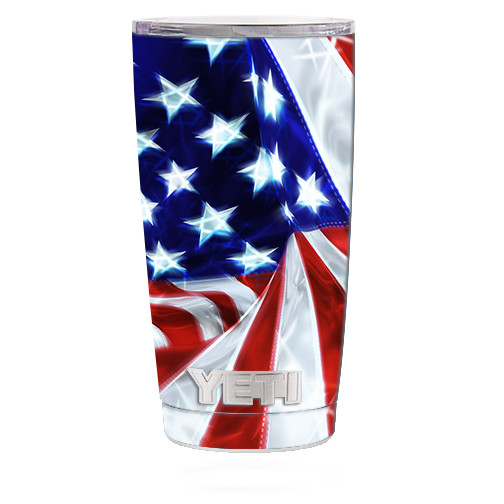 Skin Decal  (5-piece kit) for Yeti 20 oz Rambler Tumbler Cup / Electric America