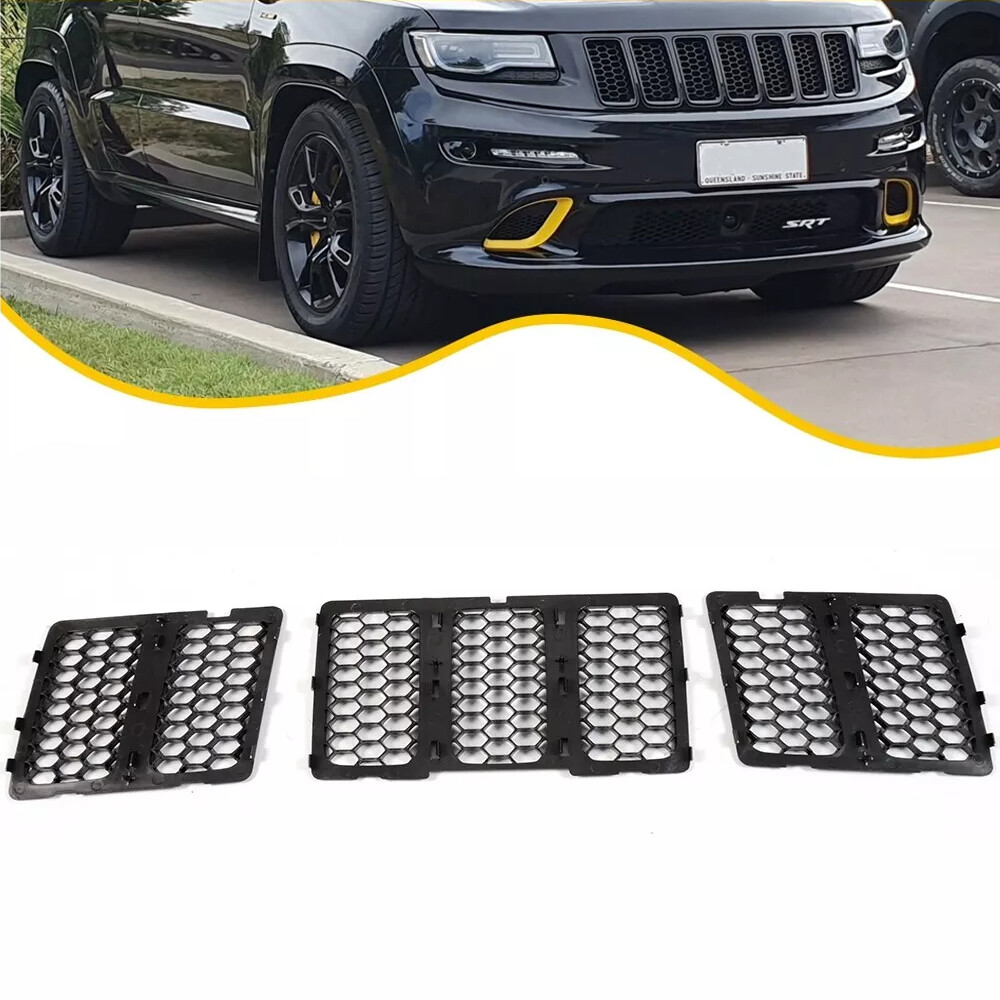 For 2014-2016 Jeep Grand Cherokee Front Grille Grill Insert Mesh Honeycomb Black