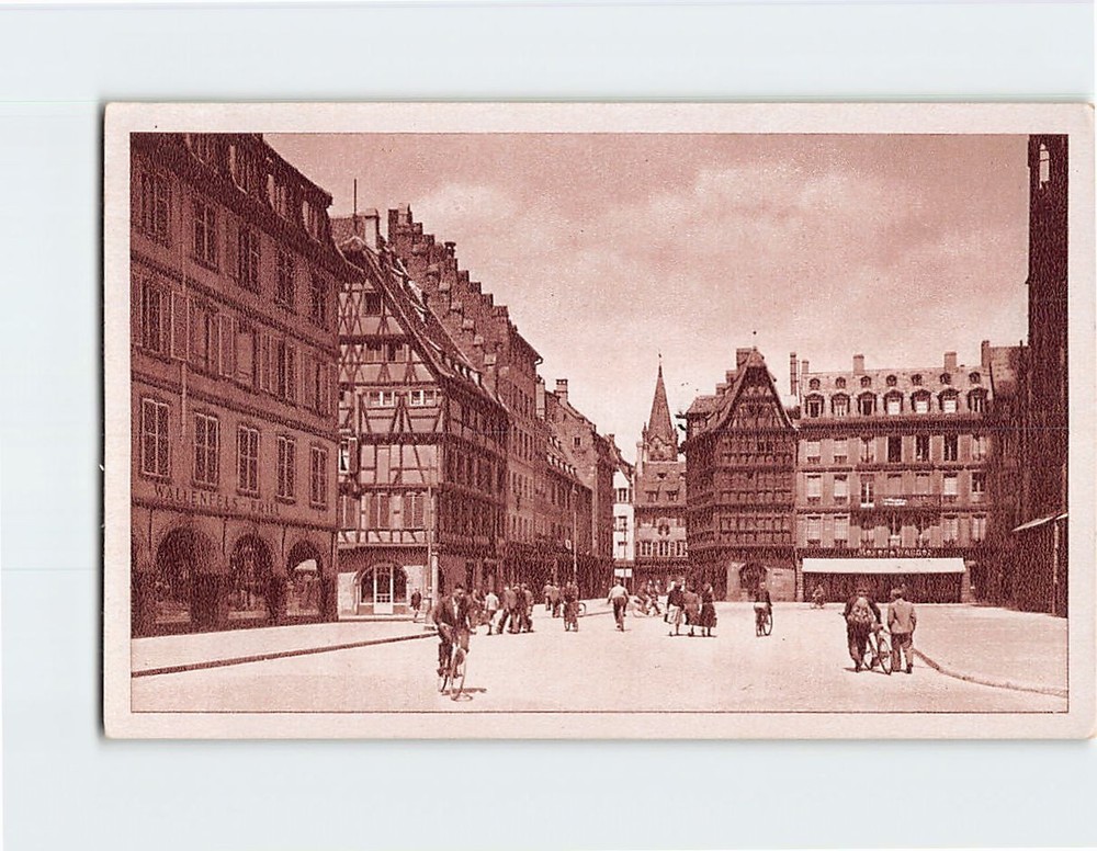 Postcard Place de la Cathédrale Strasbourg France