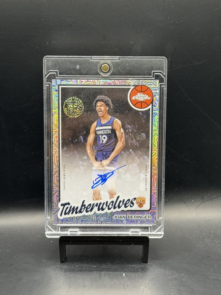 2025-26 Topps Basketball Timberwolves RC Joan Beringer On Card Auto Chrome Mojo