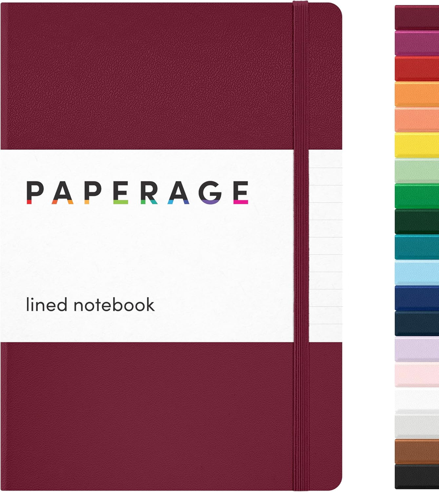 Burgundy Lined Journal Notebook 160 Pages Medium 5.7x8 inches 100 GSM Hardcover