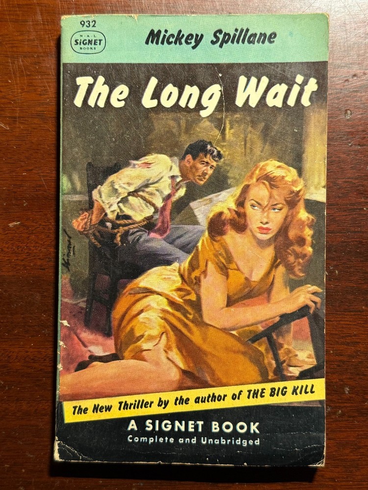 The Long Wait Mickey Spillane Signet 1952 1950s Vtg