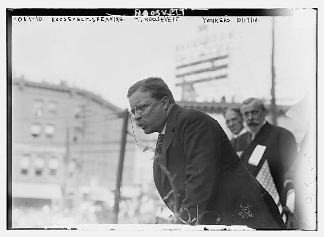 Photo:Yonkers NY Theodore Roosevelt Speaking Outdoors 1910 Campaign Crowd