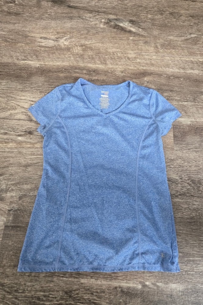 Danskin Women's Blue V-Neck Athletic Shirt