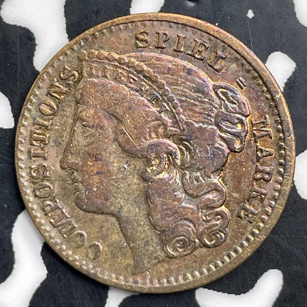 Undated United States/Germany Liberty Head Spiel-Marke Token Lot#F2869