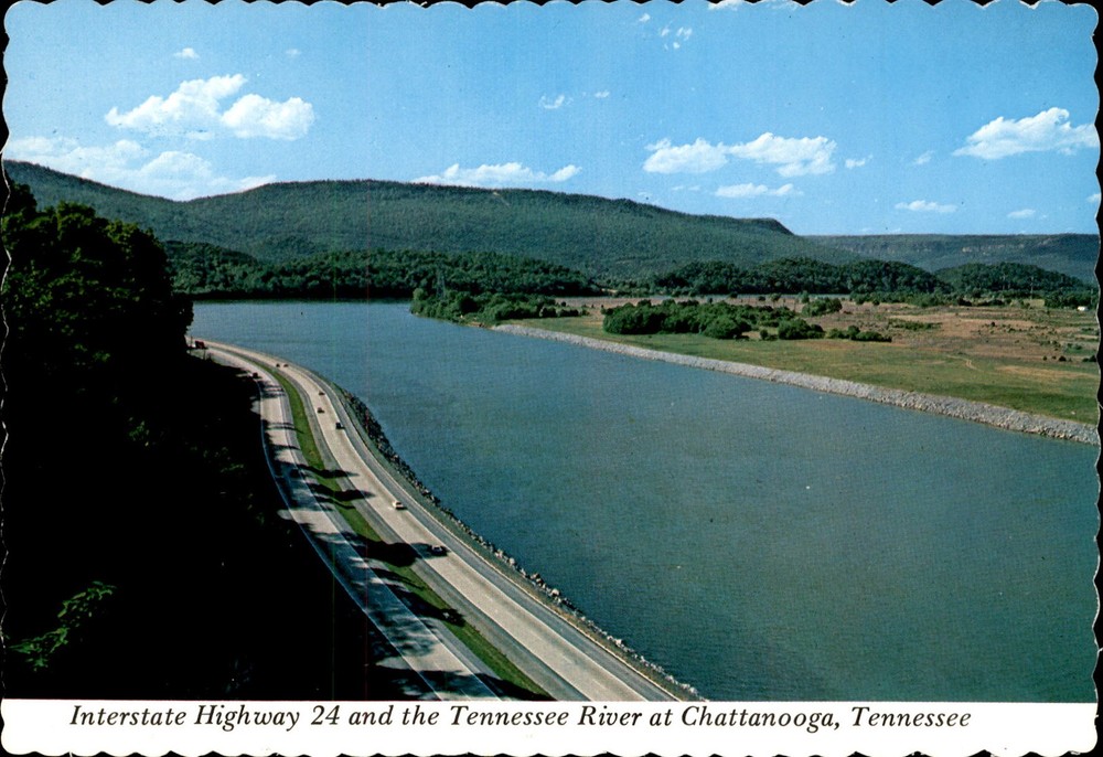 Interstate Highway 24 and the Tennessee River, Chattanooga, 37415 Postcard