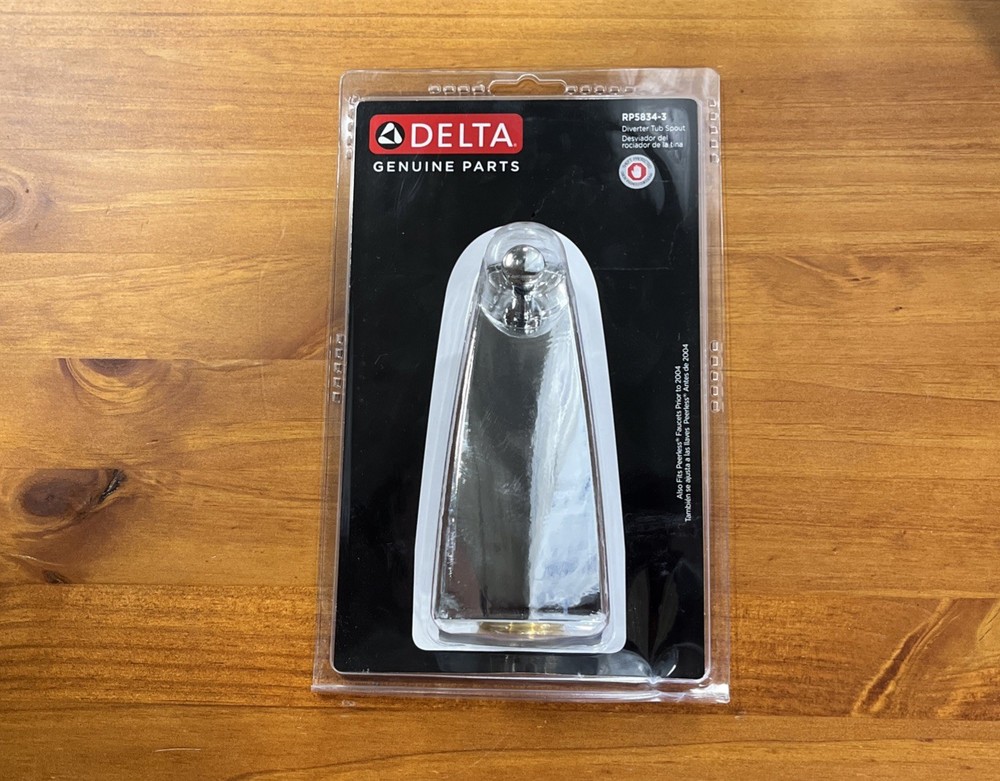 Genuine Parts Diverter Tub Spout RP5834-3 Chrome Finish NEW Open Box