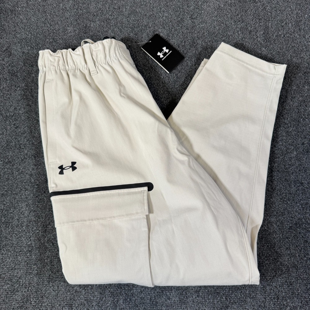 Under Armour Unstoppable Utility Cargo Pants Men’s Medium Off-White 1388827-110
