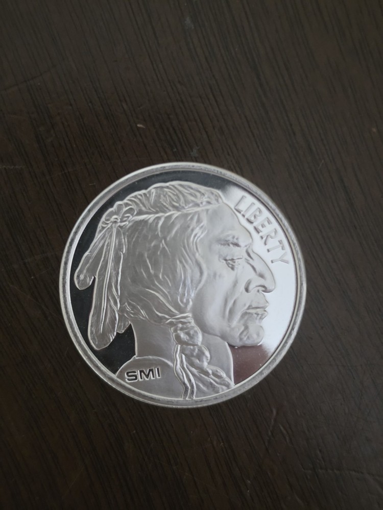 SMI Buffalo 1 oz .999 Fine Silver Round Prooflike Mint Mark SMI Great Deal
