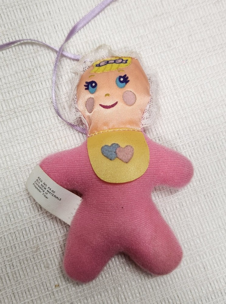 Barbie 1986 de colección Mattel corazón familia abuela rosa peluche muñeca bebé juguete-image