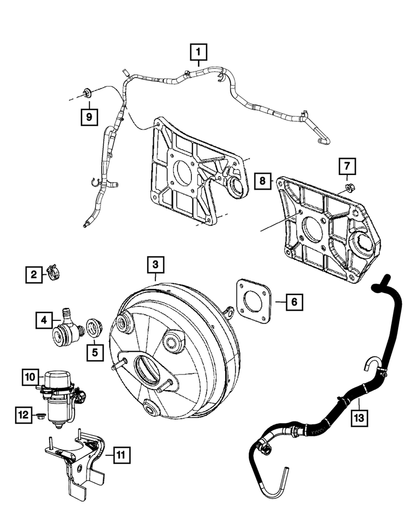 Genuine Mopar Power Brake Booster 68139853AC