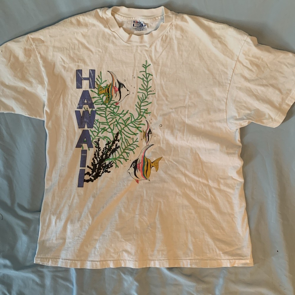 Vintage 90s Single Stitch Hawaii Souvenir Graphic T-shirt