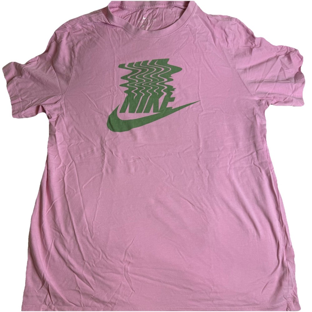 Nike Sportswear Pink Oil Slick Men’s Short-Sleeve T-Shirt BV1997 - Size Large