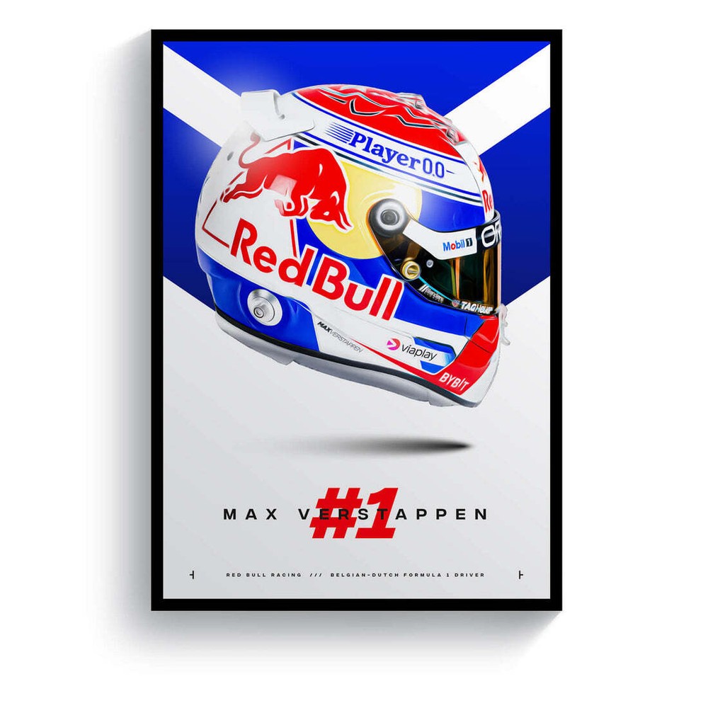 New Max Verstappen 2024 Helmet, Formula 1 Poster Trendy Wall Art (NO FRAME)