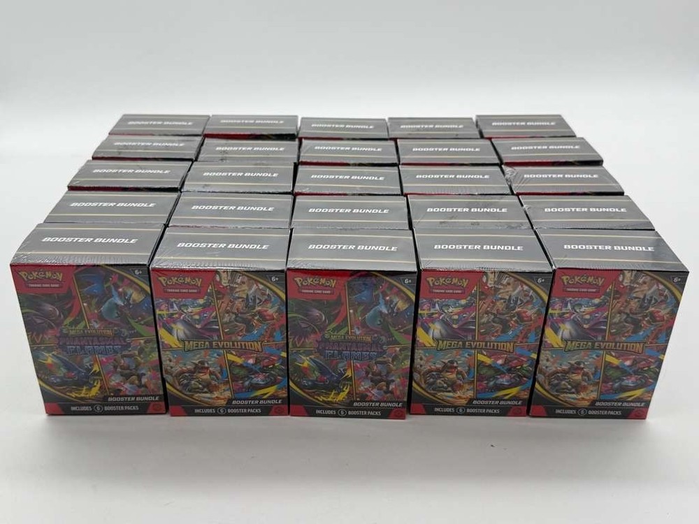 Lot of (25) Pokemon TCG Booster Bundles SEALED 10 Mega Base 15 PhantasmalPROBSTEIN is actively accepting consignments !!