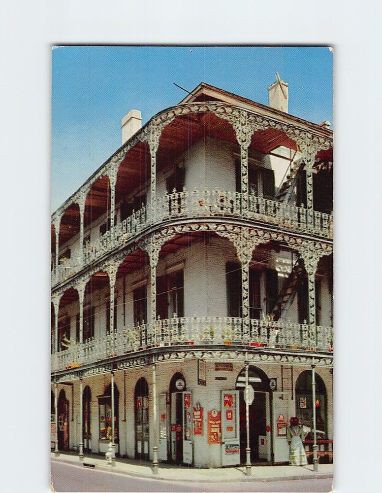 Postcard Lace Balconies 700 Royal Street New Orleans Louisiana Jean LaBranche