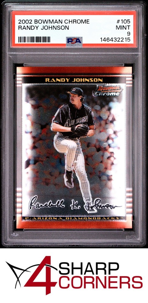 2002 Bowman Chrome #105 Randy Johnson Diamondbacks Hof Psa 94SC is now accepting consignments at just 5% on $1,000+
