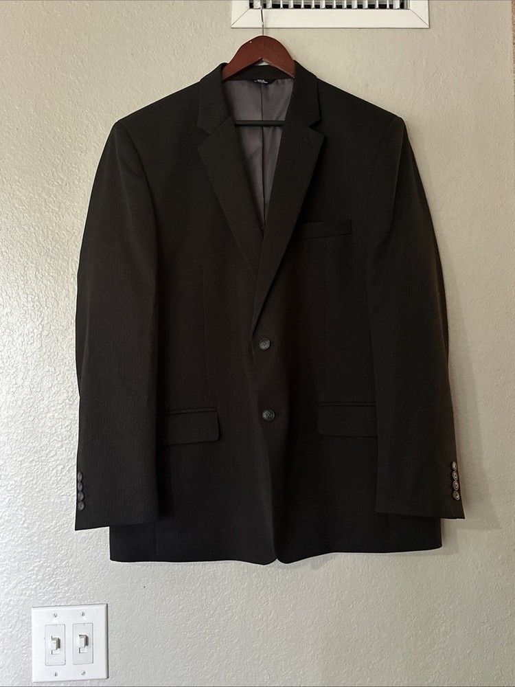 Haggar Travelers Performance Tailored Fit Suit Blazer Jacket 48R