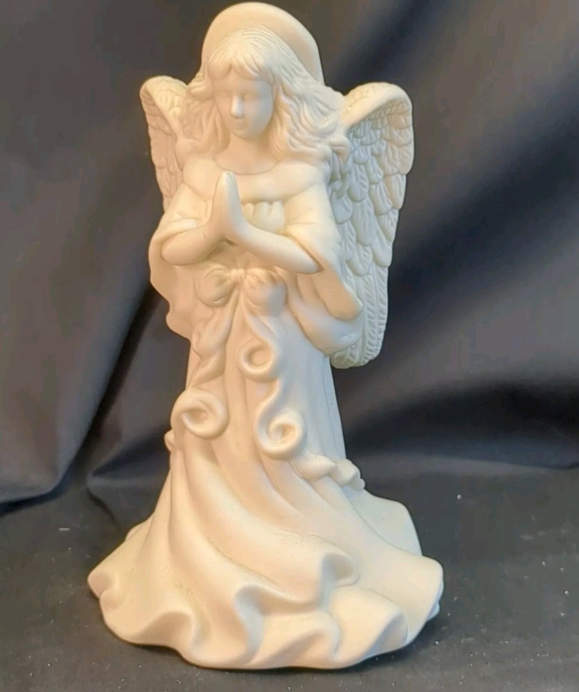 Party Lite -  Angel Of Light Bisque - Taper Candle Holder