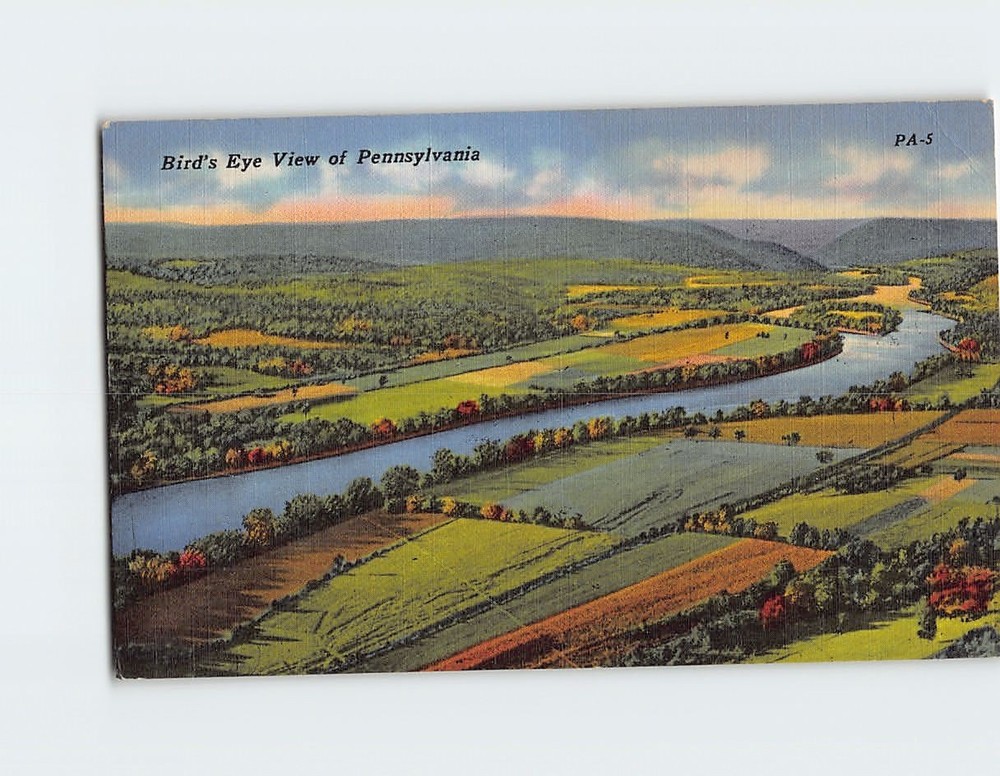 Postcard Bird's Eye View/Aerial View of Pennsylvania USA North America