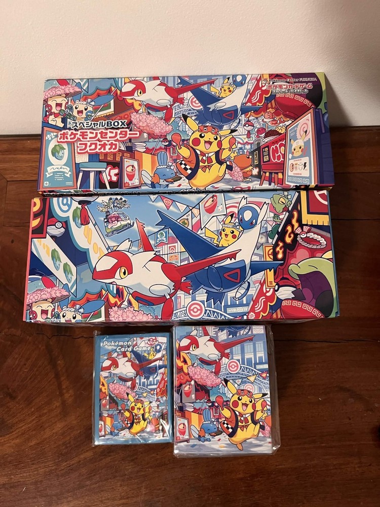 Fukuoka Pokemon Center Box With Sleeves And Deck Box *No Promo Card*