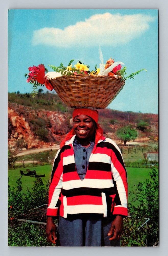 Jamaica- Jamaican Woman Typical Country Scene Standard Post PC Vintage Postcard