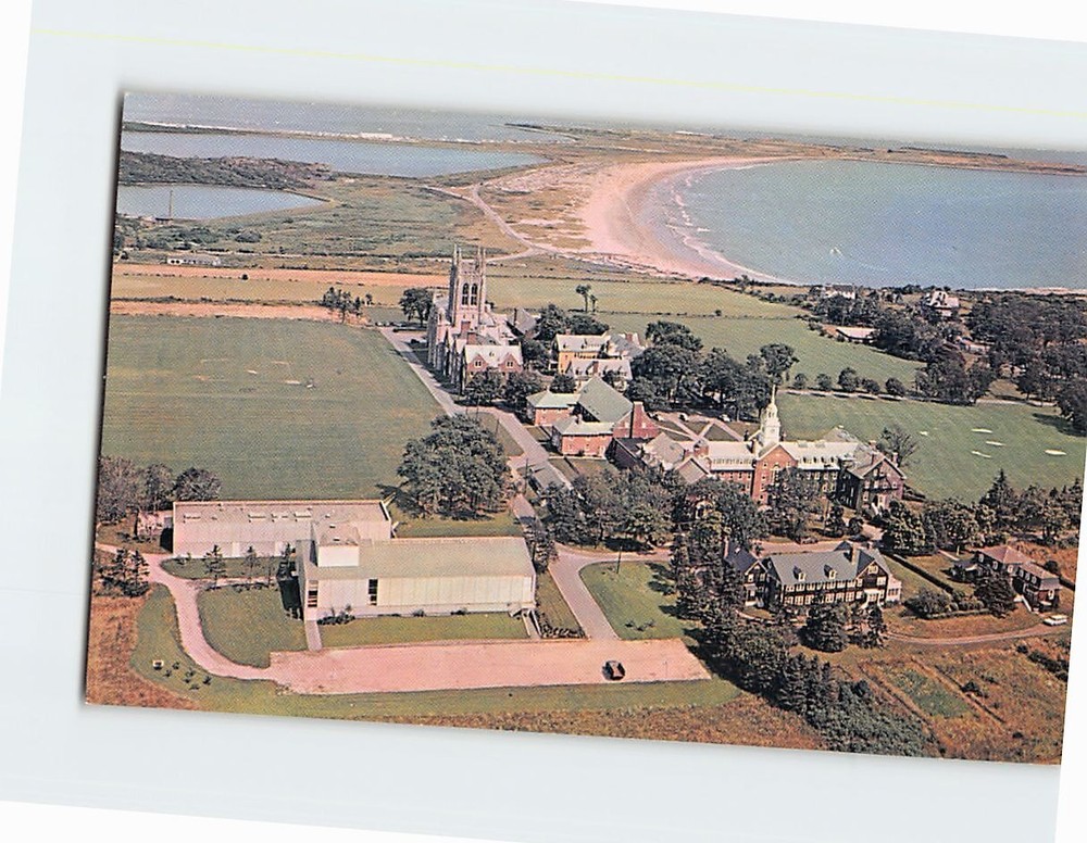 Postcard St. Georges School and Sachuest Beach Middletown Rhode Island USA