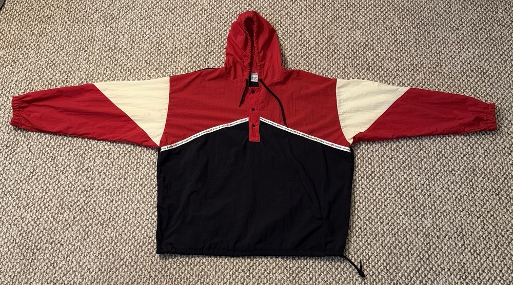 Vintage Marlboro Racing Hooded Windbreaker Team Penske Pullover Men's XL
