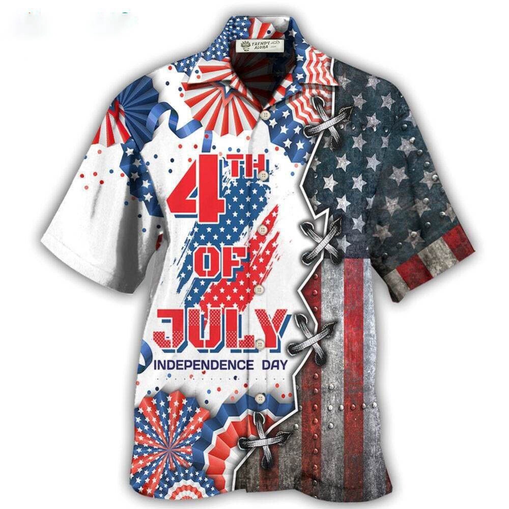 Celebrate July 4th with Style in a Patriotic America Independence Day Hawaiian Shirt for Men and Women