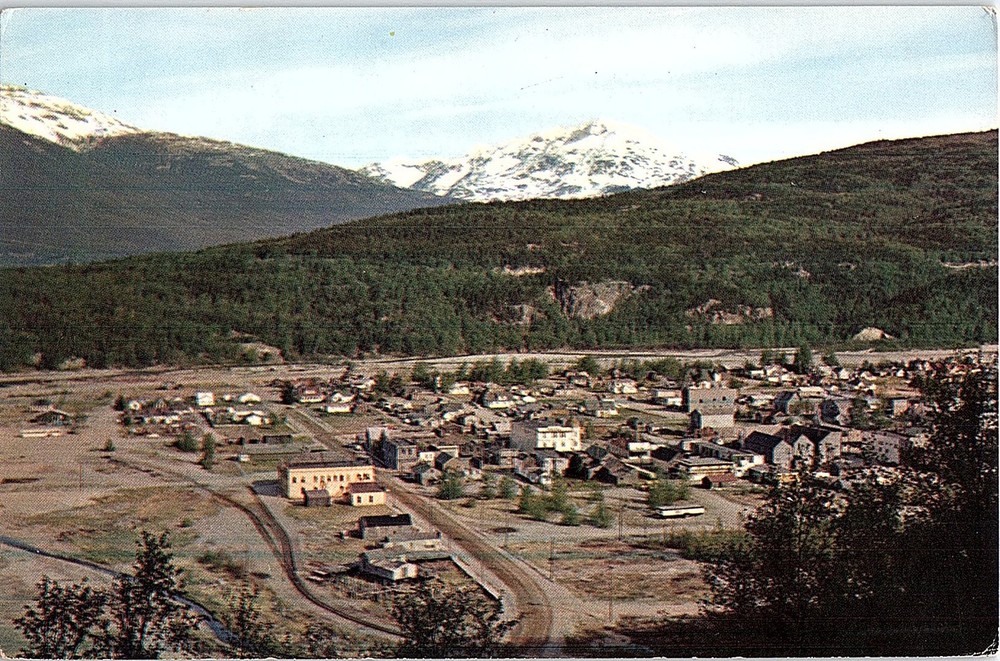 Postcard AERIAL VIEW SCENE Skagway Alaska AK m/09 AI0257