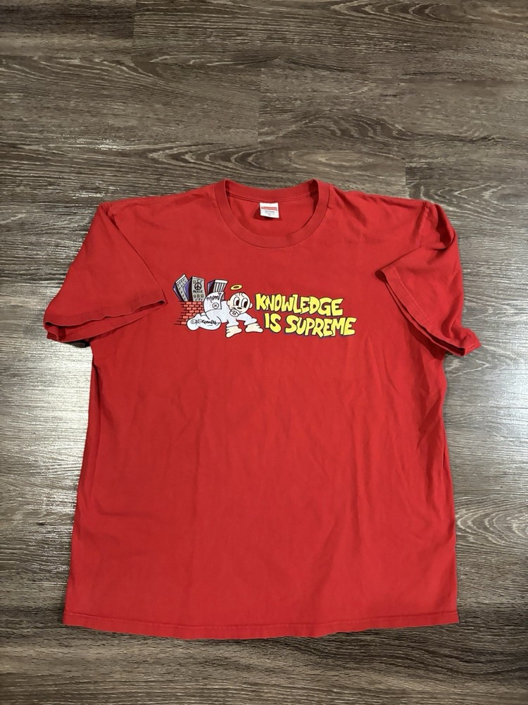 SS22 SUPREME KNOWLEDGE IS SUPREME RED TEE T-SHIRT SIZE XL