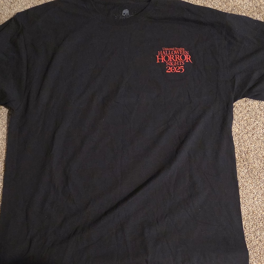 Universal Studios Halloween Horror Nights 2025 Blumhouse Graphic T-Shirt Black L