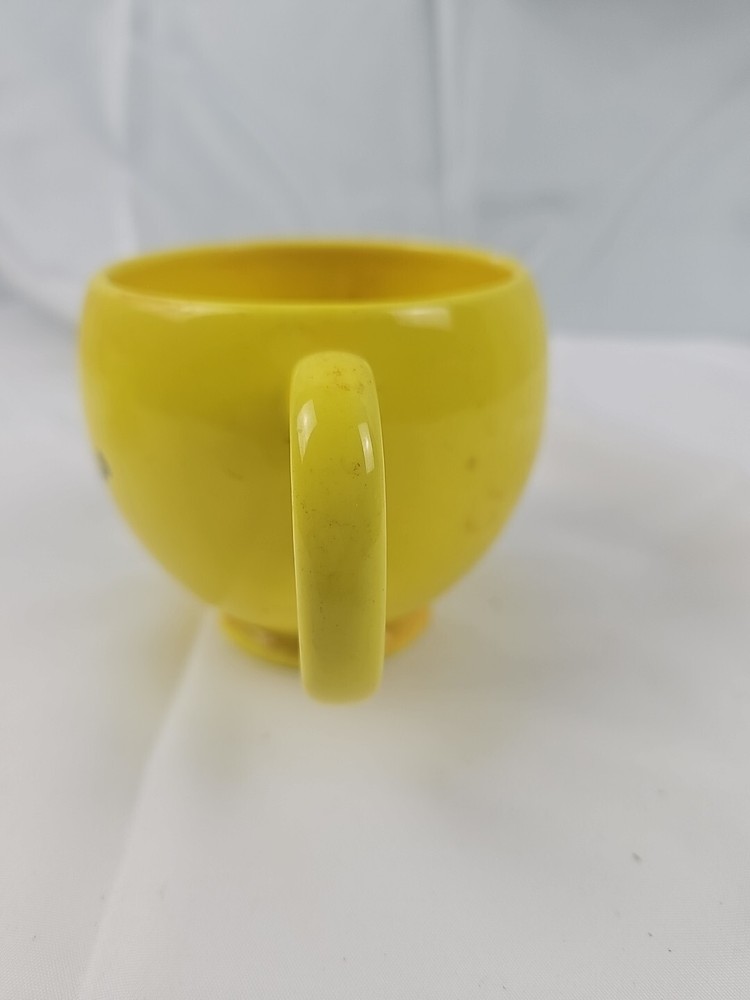 Yellow Smiley Face Teleflora Coffee Mug Oversized Planter Pen Holder 20oz 4