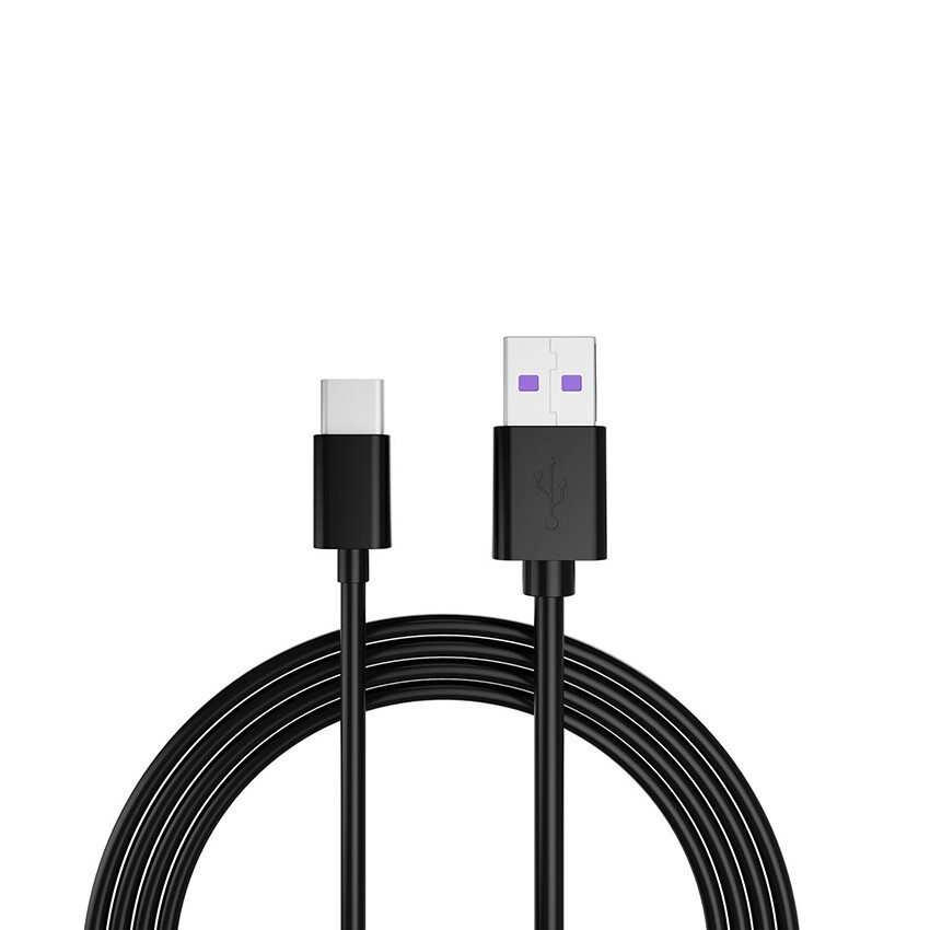 3A Fast Charging USB 2.0 to Type-C Cable in Black
