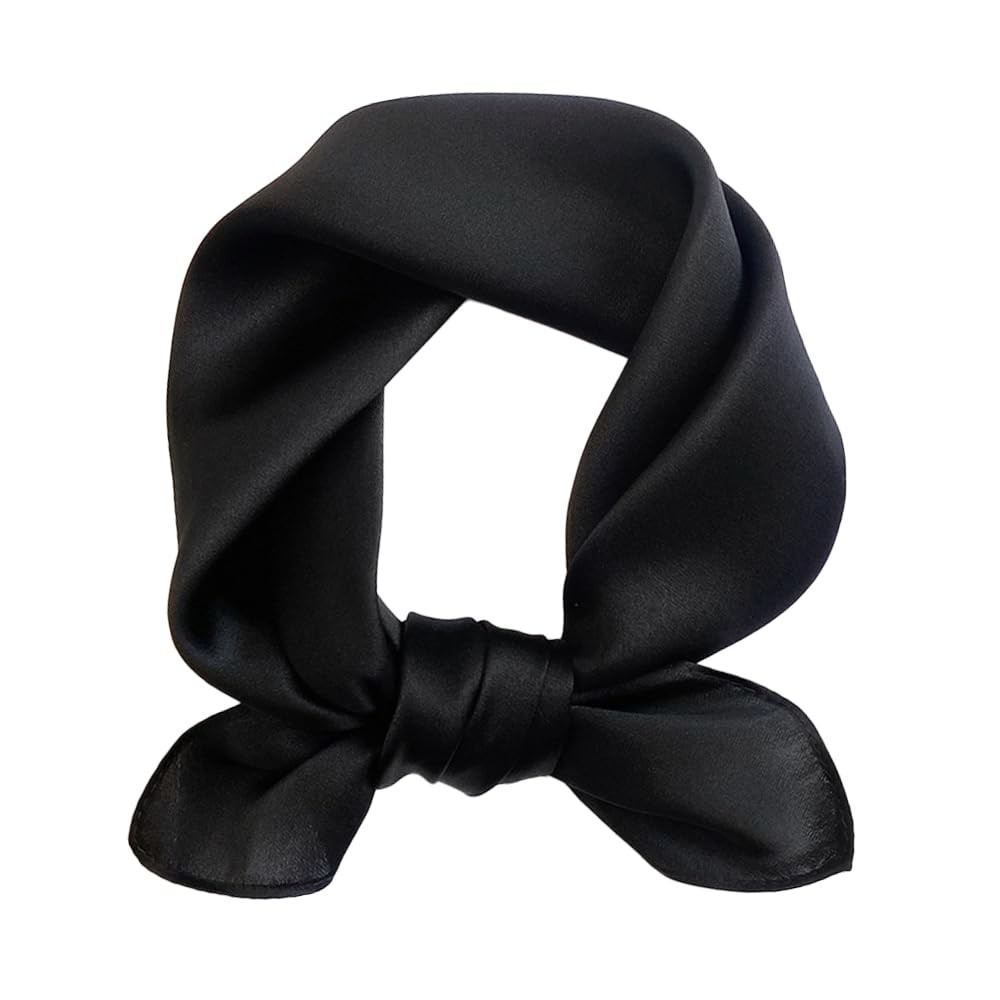 Elegant Solid Color Mulberry Silk Scarf 21 Square for Neck or Hair