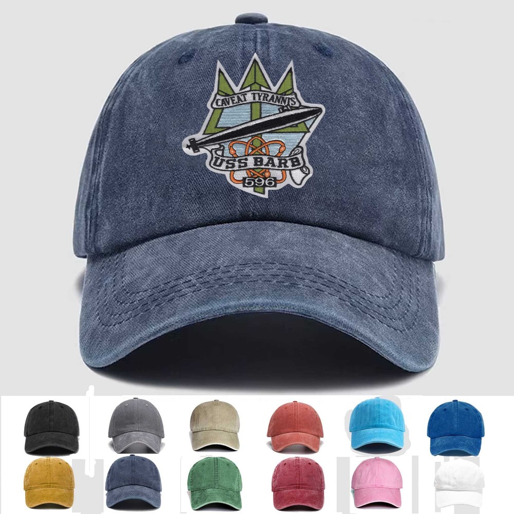 Custom Personalization Embroidered Hat SSN-596 USS Barb, Veteran Cap, Gift Idea