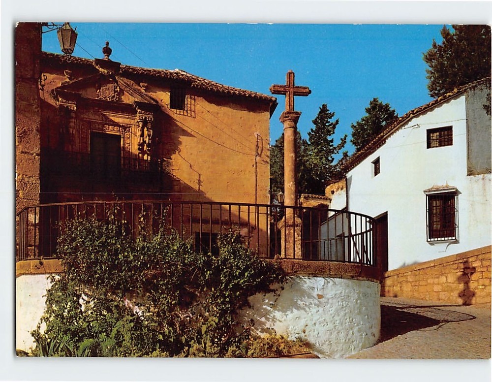 Postcard Salvatierra Palace & San Jorge Cross Ronda Andalusia Spain