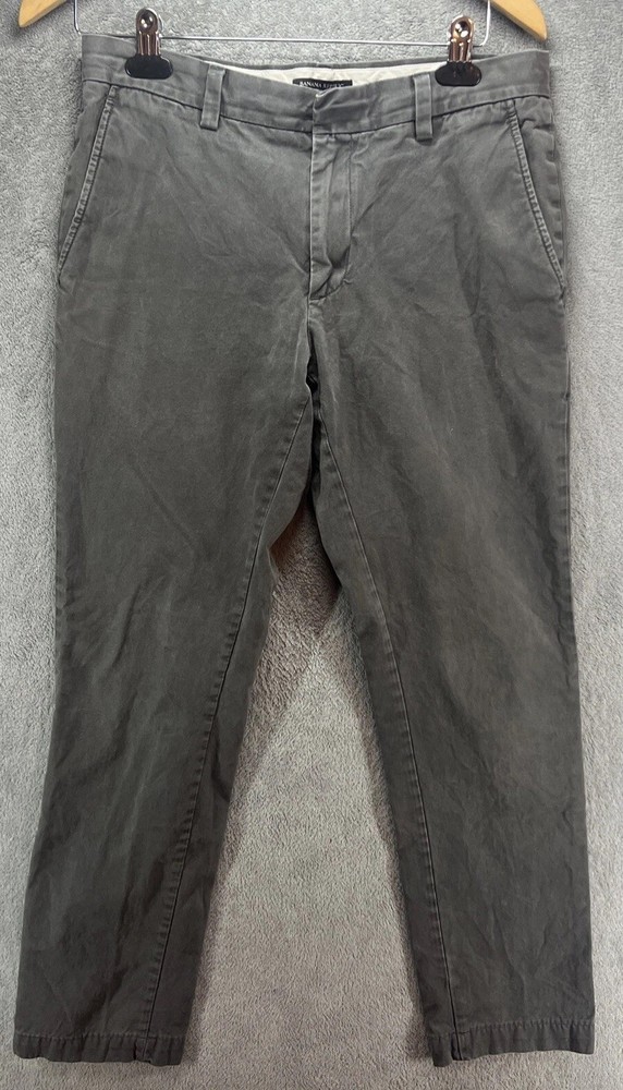 EUC Banana Republic Pants Mens 31x30 Gray Aiden Chino Cotton Outdoor