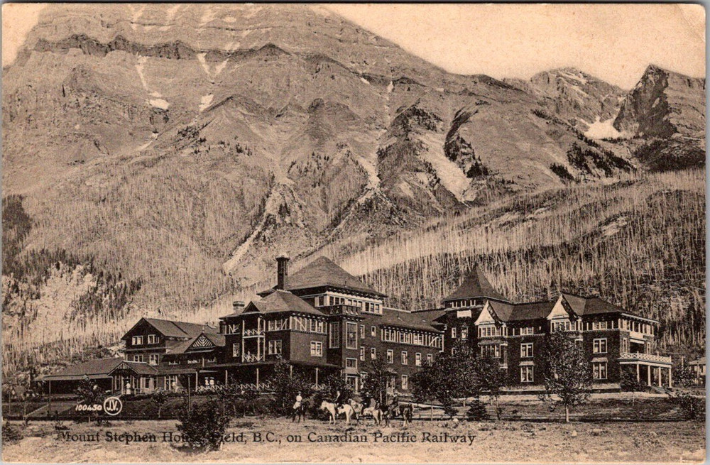 Mount Stephen House Field BC Canada Postcard CPR Hotel
