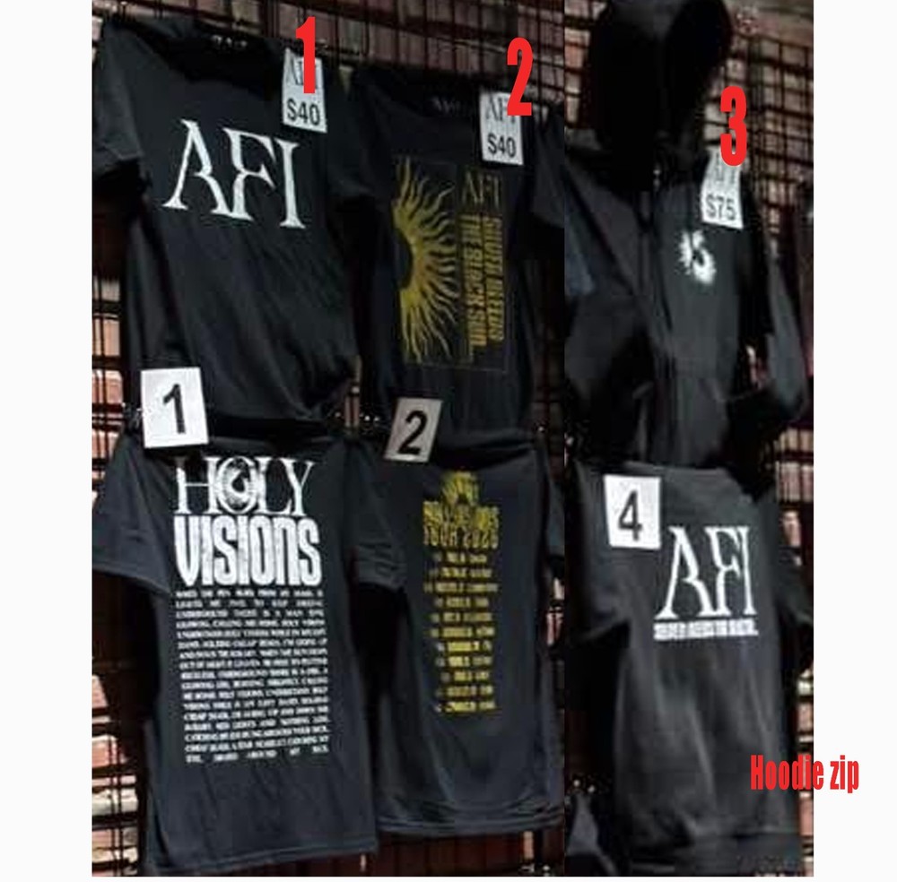 AFI North America Tour 2026 Hoodie Zip Or T shirt Reprint