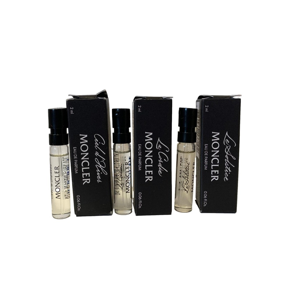 Moncler 3 Piece Cile D Hiver, La Cordee, Le Solstice EDP Sample Spray 2ml Each