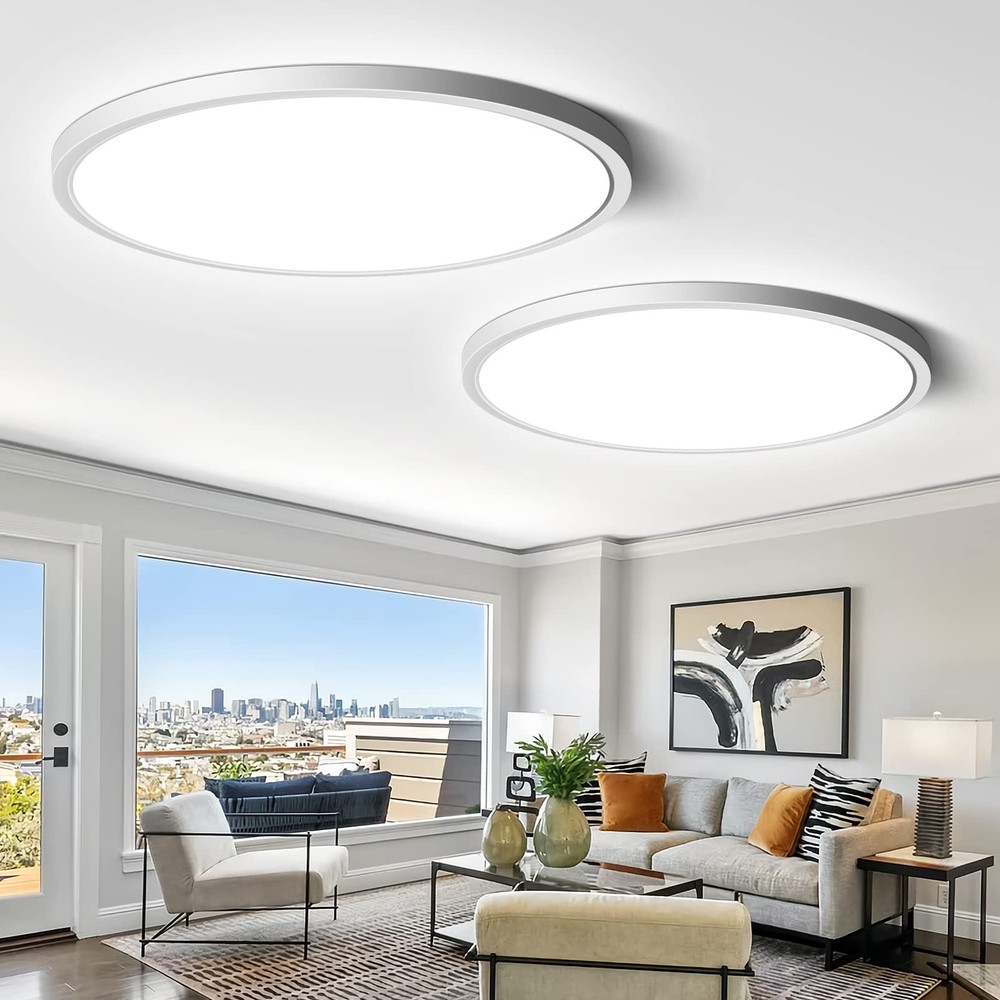2 Pack 12 Inch LED Flush Mount Ceiling Light Fixture, 5000K Daylight White, 2...
